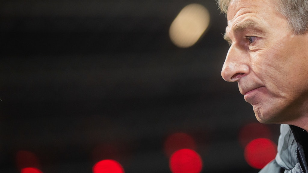 Jürgen Klinsmann beim Spiel Bayer 04 Leverkusen gegen Hertha BSC im Dezember 2019.