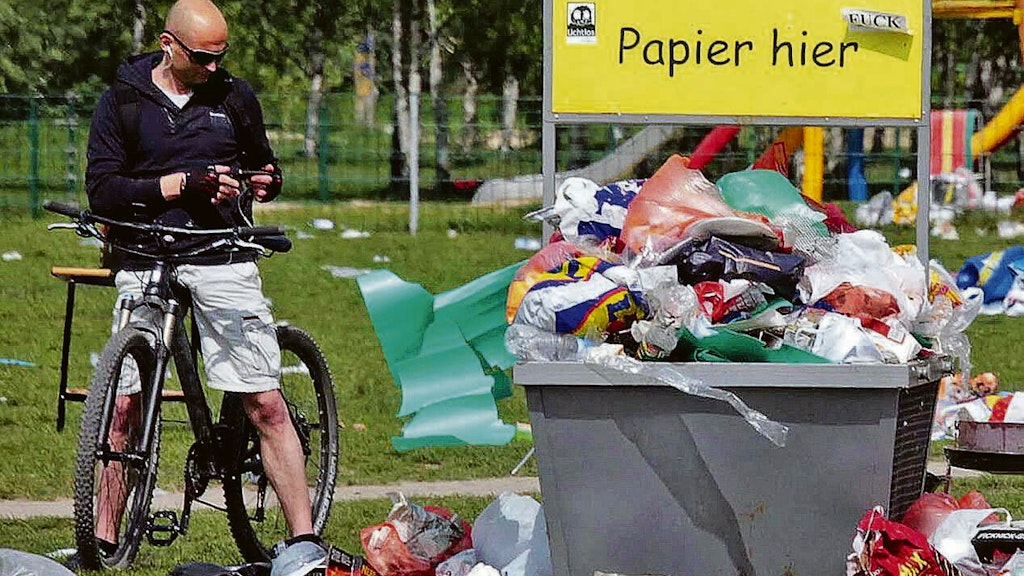 Müllberge im Mauerpark.