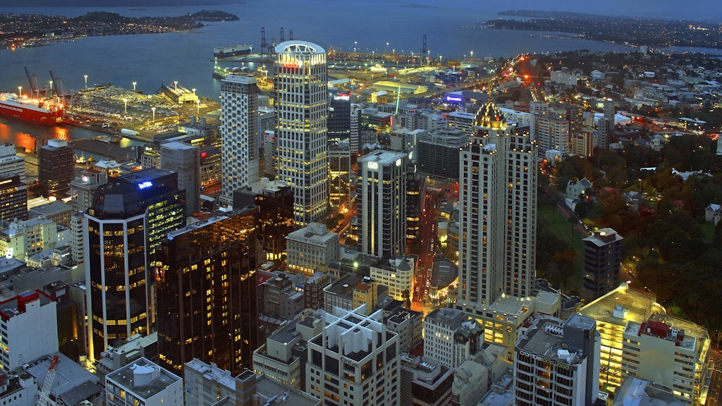 Die Stadt Auckland in Neuseeland.