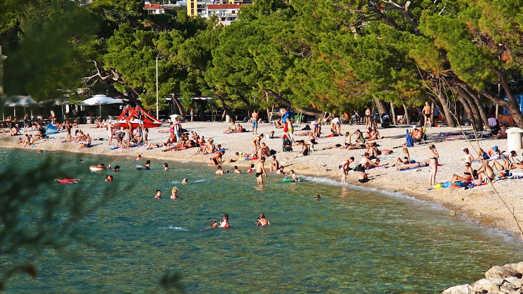 Der Strand in Makarska.