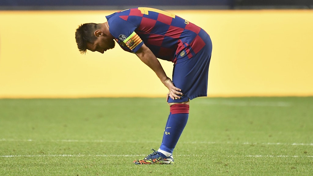 Eine Schlappe, die nachhängt: Lionel Messi nach der Niederlage des FC Barcelona gegen den FC Bayern München.