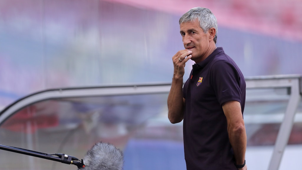 Trainer Quique Setién muss den FC Barcelona verlassen.