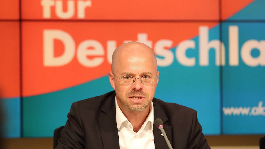 Andreas Kalbitz von der AfD im Landtag Brandenburg.