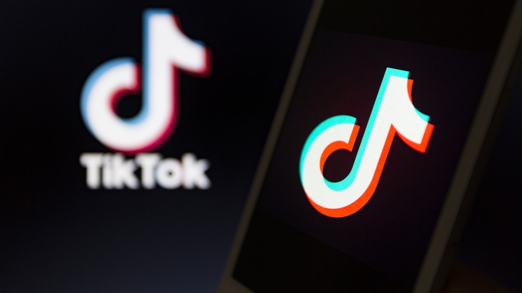 Das Logo der chinesischen Video-App Tiktok. 