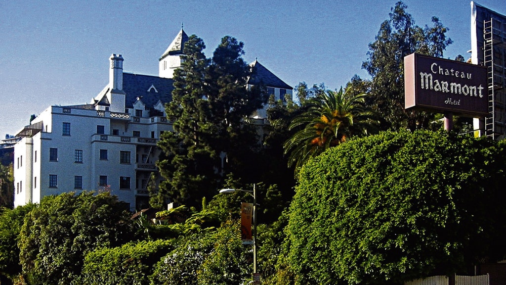 Exklusive Adresse: Das Hotel Chateau Marmont am Sunset Boulevard in Hollywood.<br>