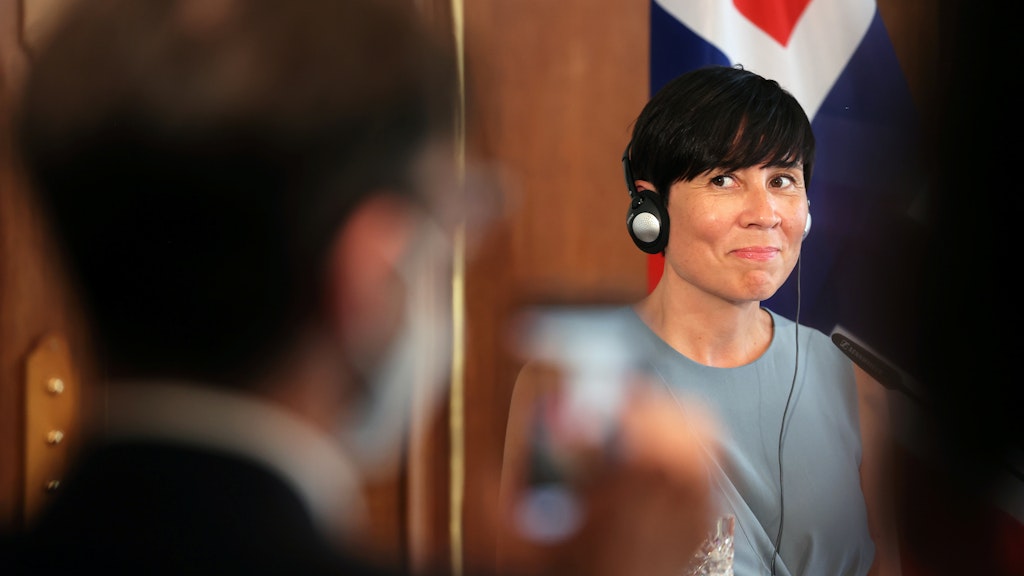 Die norwegische Außenministerin Ine Marie Eriksen Soreide bei einem Besuch in Berlin im Gästehaus des deutschen Außenministeriums in der Villa Borsig.