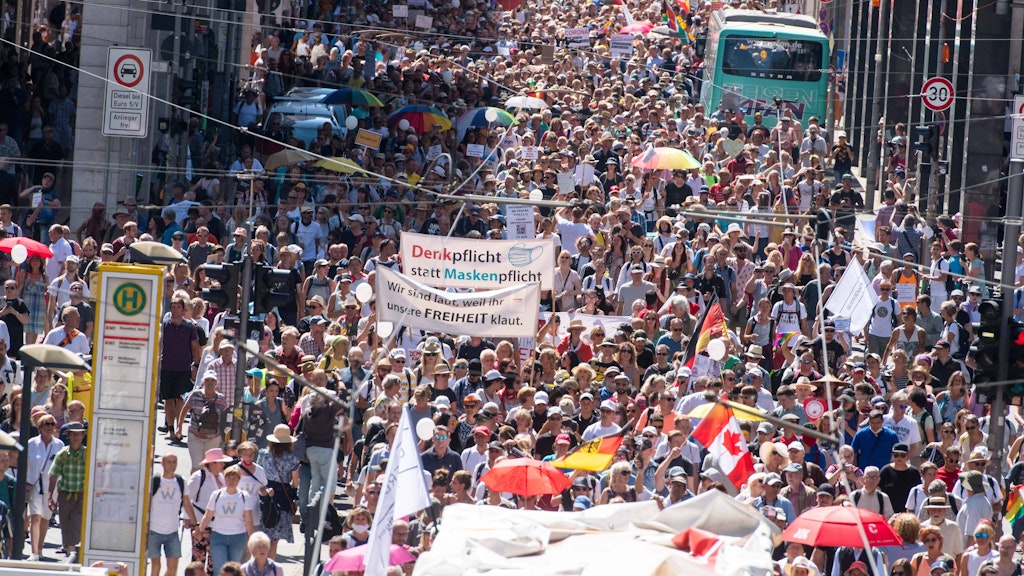 Die Großdemo der Gegner der Corona-Politik am 1. August.