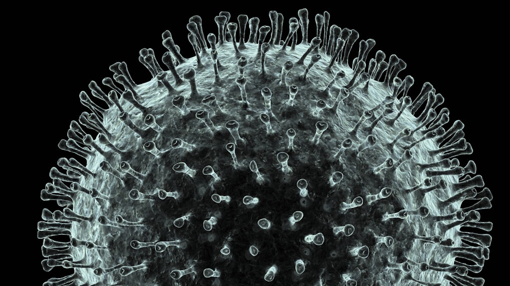 Eine Illustration des Coronavirus.