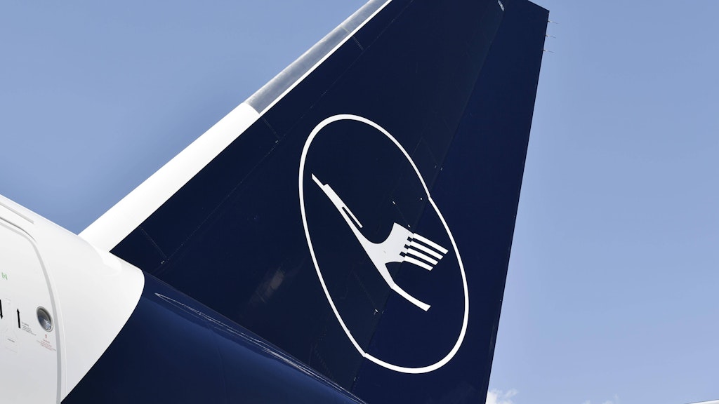Das Logo der Lufthansa.