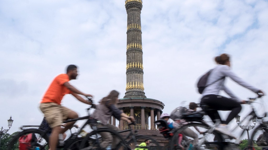 Eine Fahrrad-Sternfahrt.