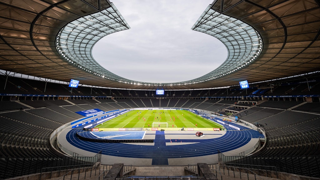 Hertha spielt und keiner darf rein. So könnte das Olympiastadion auch bei den ersten beiden Heimspielen gegen Frankfurt und Stuttgart aussehen.