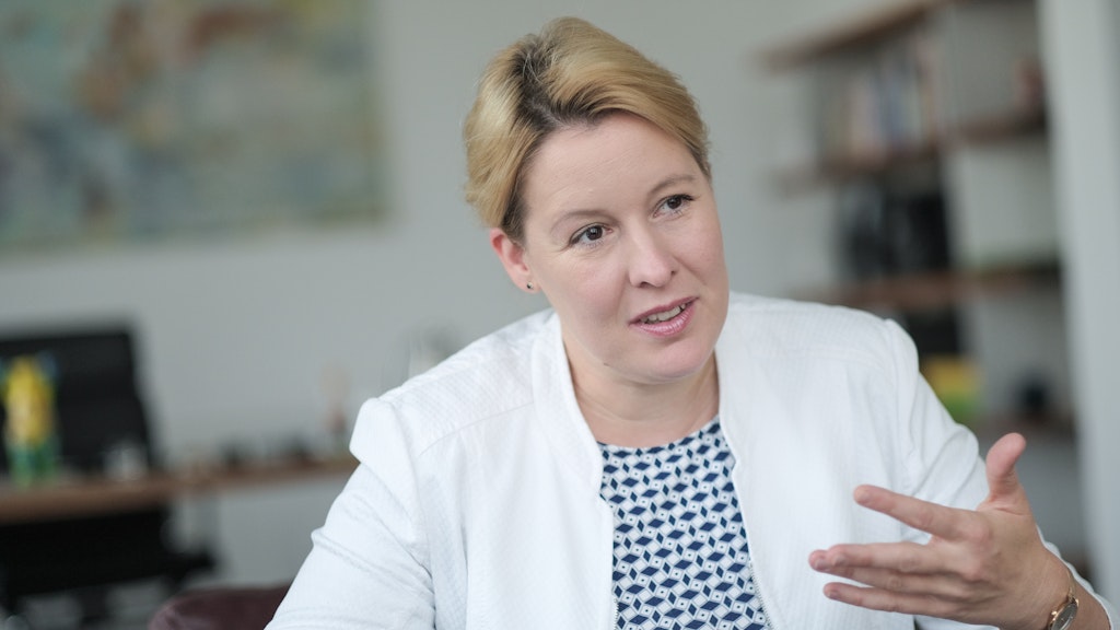 Bundesfamilienministerin Franziska Giffey will sich für das Berliner Parlament aufstellen lassen.
