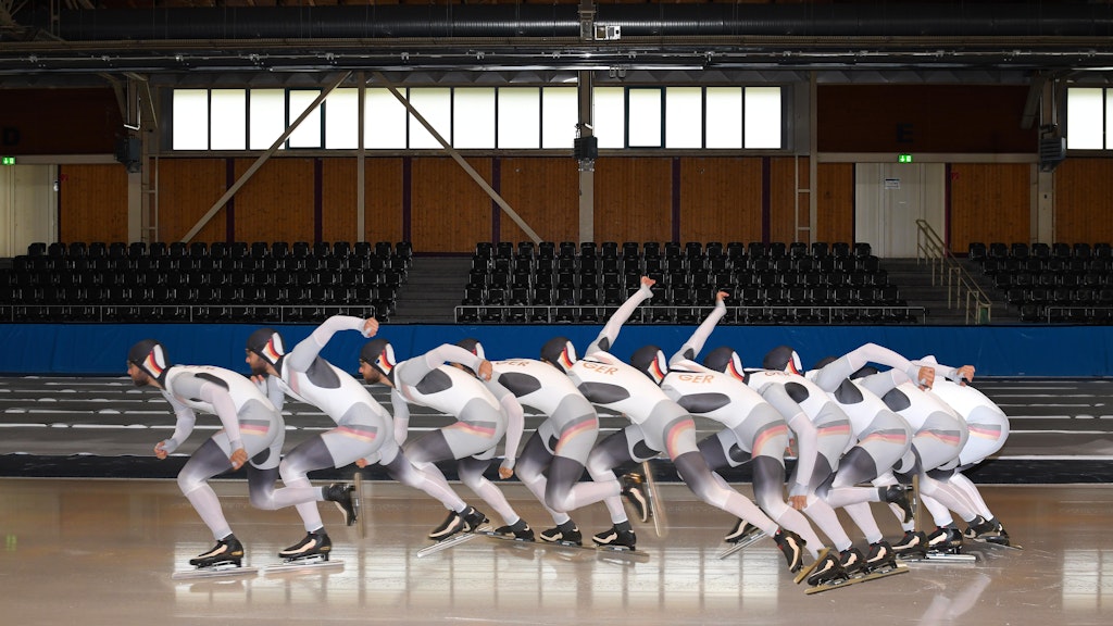Die Phase der Sommervorbereitung ist vorbei: Seit Anfang September trainiert Lukas Mann wieder in der Eisschnelllaufhalle des Sportforums Hohenschönhausen.