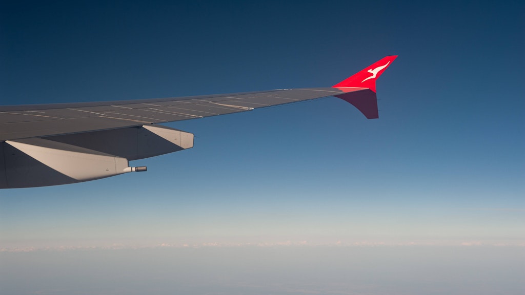Ein Airbus der Fluggesellschaft Qantas.