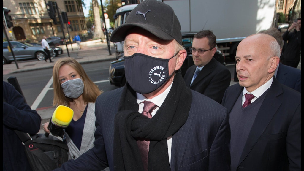 Boris Becker am Donnerstag bei der Gerichtsanhörung.
