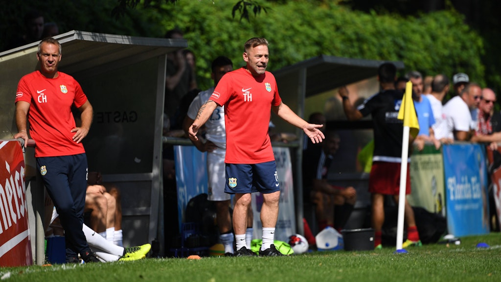 Bild aus besseren Tagen: Thomas Häßler 2018 als Trainer von Berlin United.