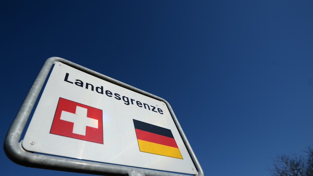 Die Landesgrenze zwischen der Schweiz und Deutschland.
