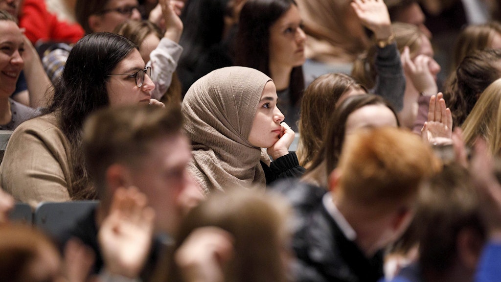 Erstsemester-Begrüßung an der Universität.