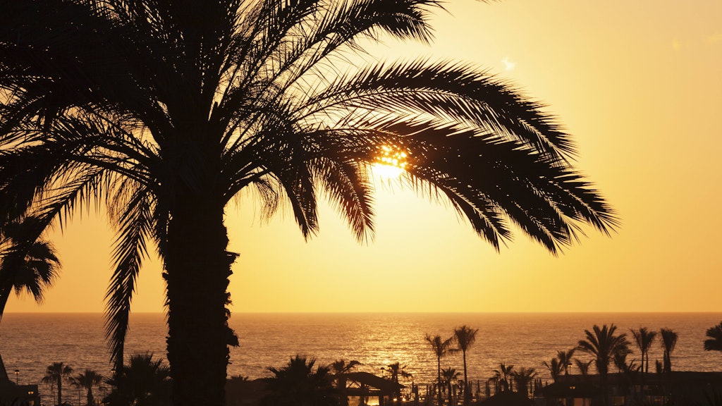 Sonnenuntergang auf Gran Canaria.