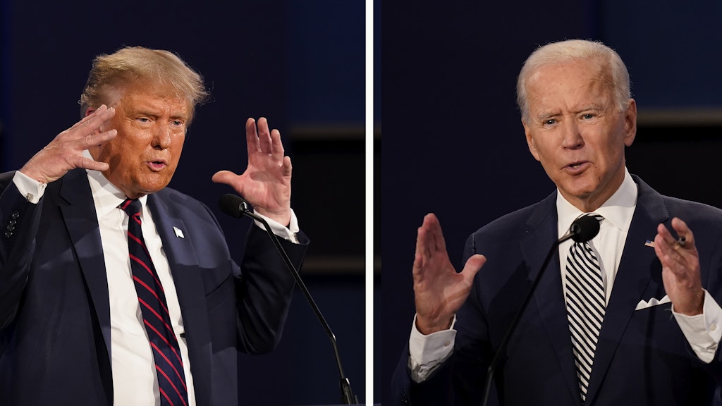 Donald Trump (links) und Joe Biden haben sich ein denkwürdiges Rede-Duell geliefert. 