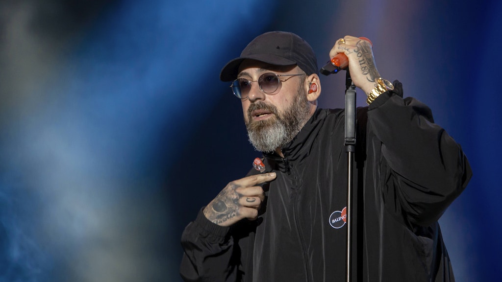 Der Berliner Rapper Sido während seines Auftrittes beim „Back to Live“-Open-Air.