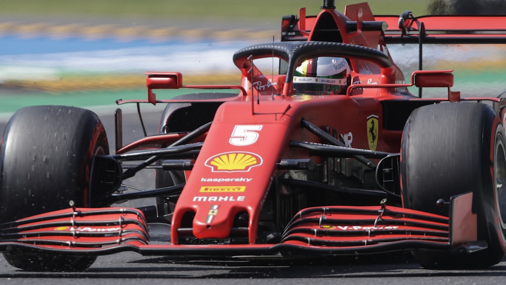 Blamage in Rot: Sebastian Vettel.