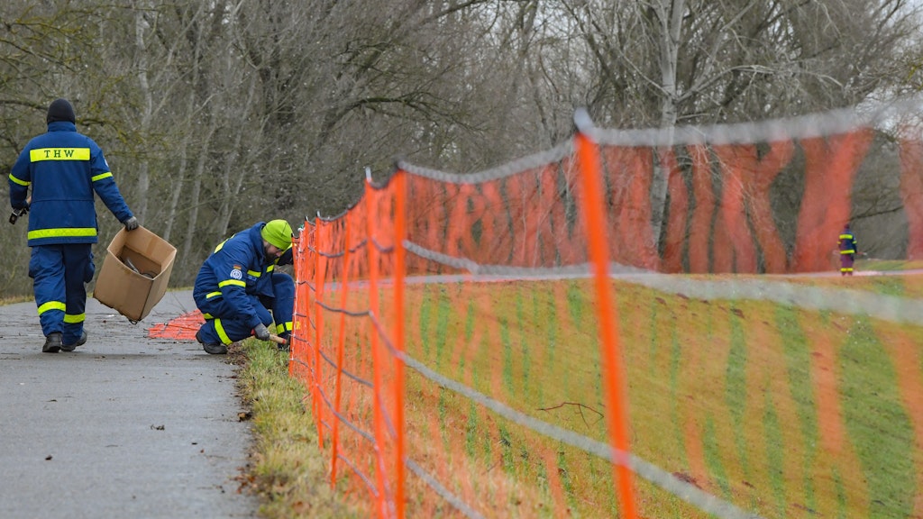 Solche Schutzzäune wurden Ende 2019 entlang der Grenze aufgestellt, damit Wildschweine die Afrikanische Schweinepest nicht von Polen nach Brandenburg übertragen.