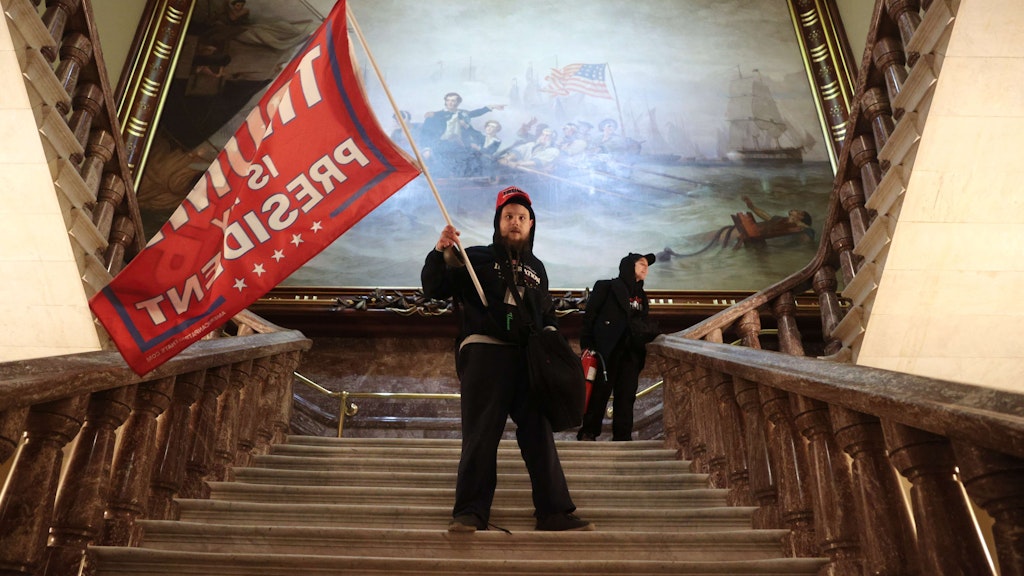 Scenes from inside the US Capitol went around the world after Trump supporters forced their way in.