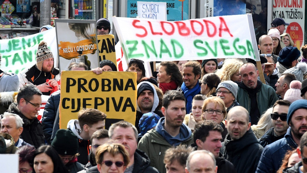 Corona-Protest in Zagreb 
