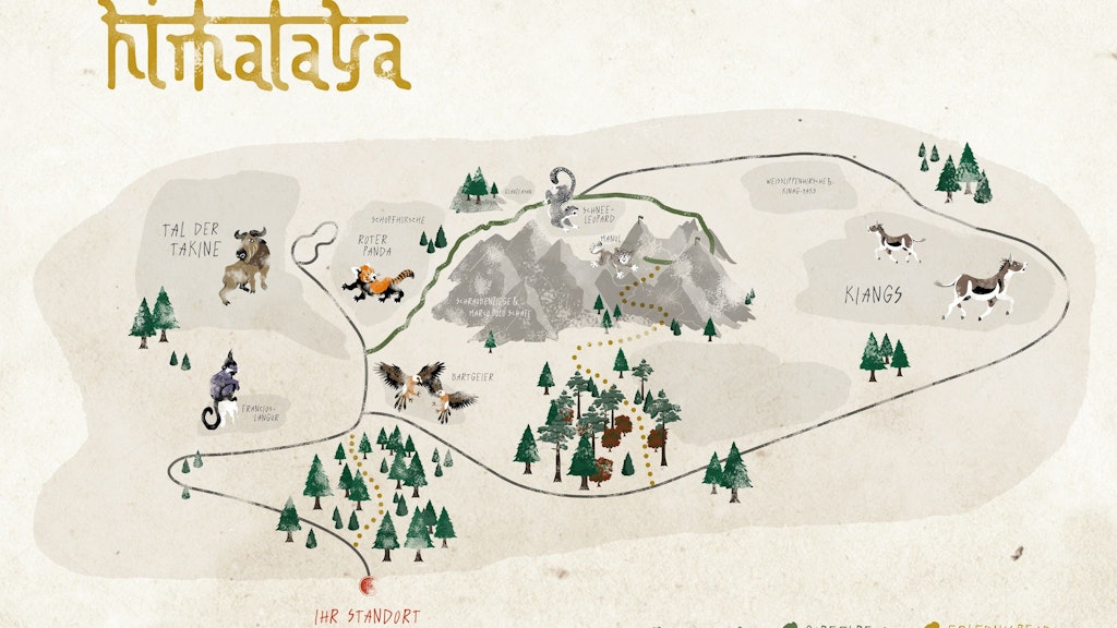 So soll die Himalaya-Gebirgswelt im Berliner Tierpark aussehen. 