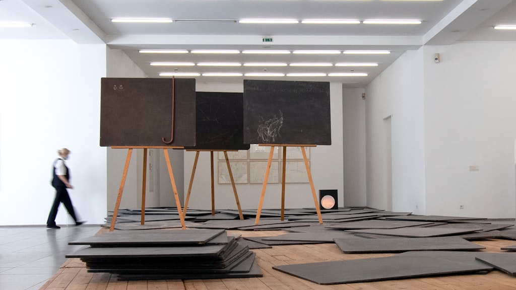 Beuys' installation "Directing Forces of a New Society", 1974, extended 1977, acquired by the State of Berlin for the Nationalgalerie.