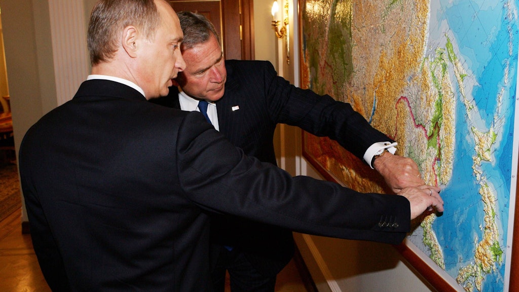 Wladimir Putin und George Bush junior