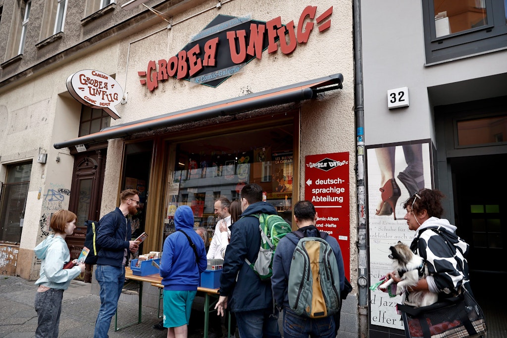 Anna Thalbach's favorite store: the comic bookstore Grober Unfug, here a branch in Kreuzberg.