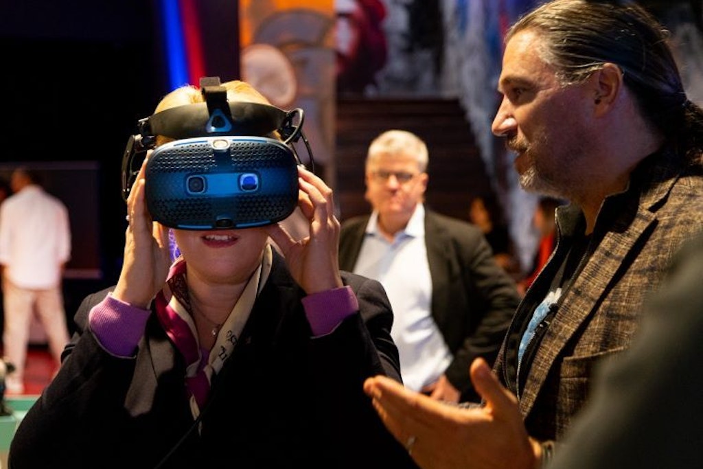 Informationen gibt es per VR-Brille ...