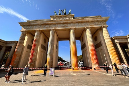 Letzte Generation besprüht Brandenburger Tor: Wann wird es gereinigt?