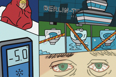 Migration in Berlin: So leben Geflüchtete im ehemaligen Flughafen Tegel