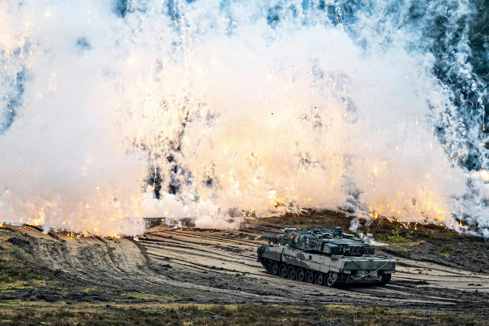 Die Panzerbataillon 203 der Bundeswehr bei einer Nato-Übung