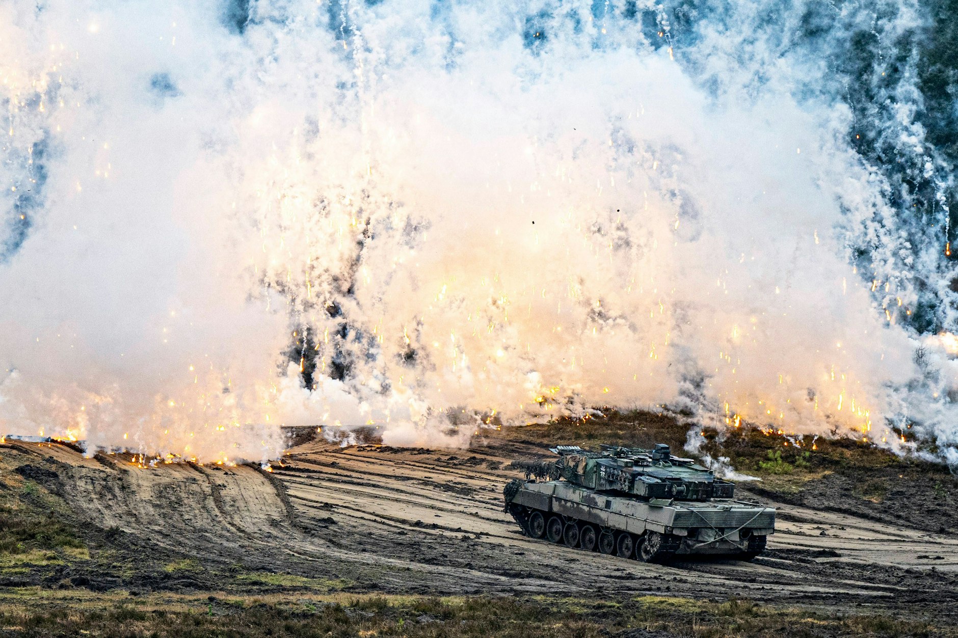 Die Panzerbataillon 203 der Bundeswehr bei einer Nato-Übung