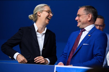 AfD-Parteitag in Essen: Tino Chrupalla und Alice Weidel bleiben Doppelspitze