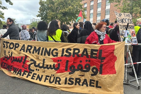 TU Berlin: Pro-Palestinian demonstrators protest against Volker Beck