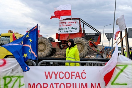 Polnische Landwirte blockieren Verkehr an der Grenze zur Ukraine