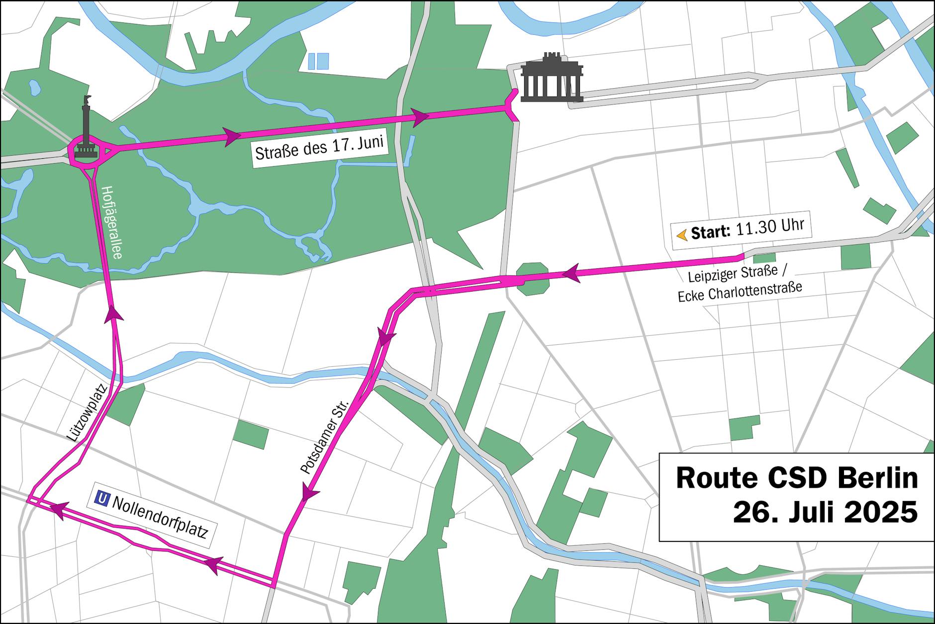 Die Route des CSD 2025