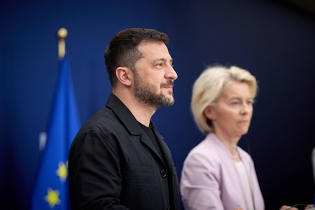 Selenskyj-Besuch bei Trump: Russische Medien spotten über EU-Delegation