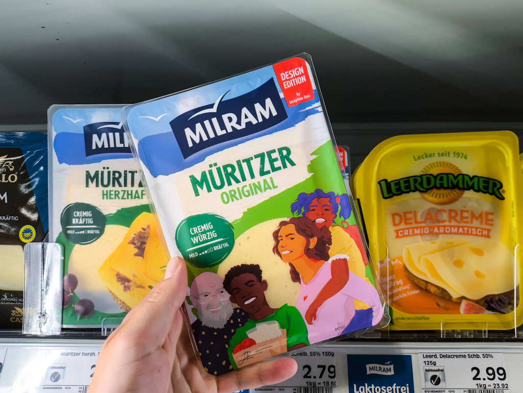 Wave of hate against Milram over cheese packaging: Berlin designer ...