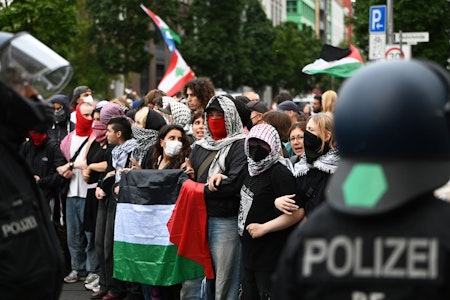 Demo bei Palästina-Protestcamp am Kanzleramt: Polizei stellt 183 Strafanzeigen
