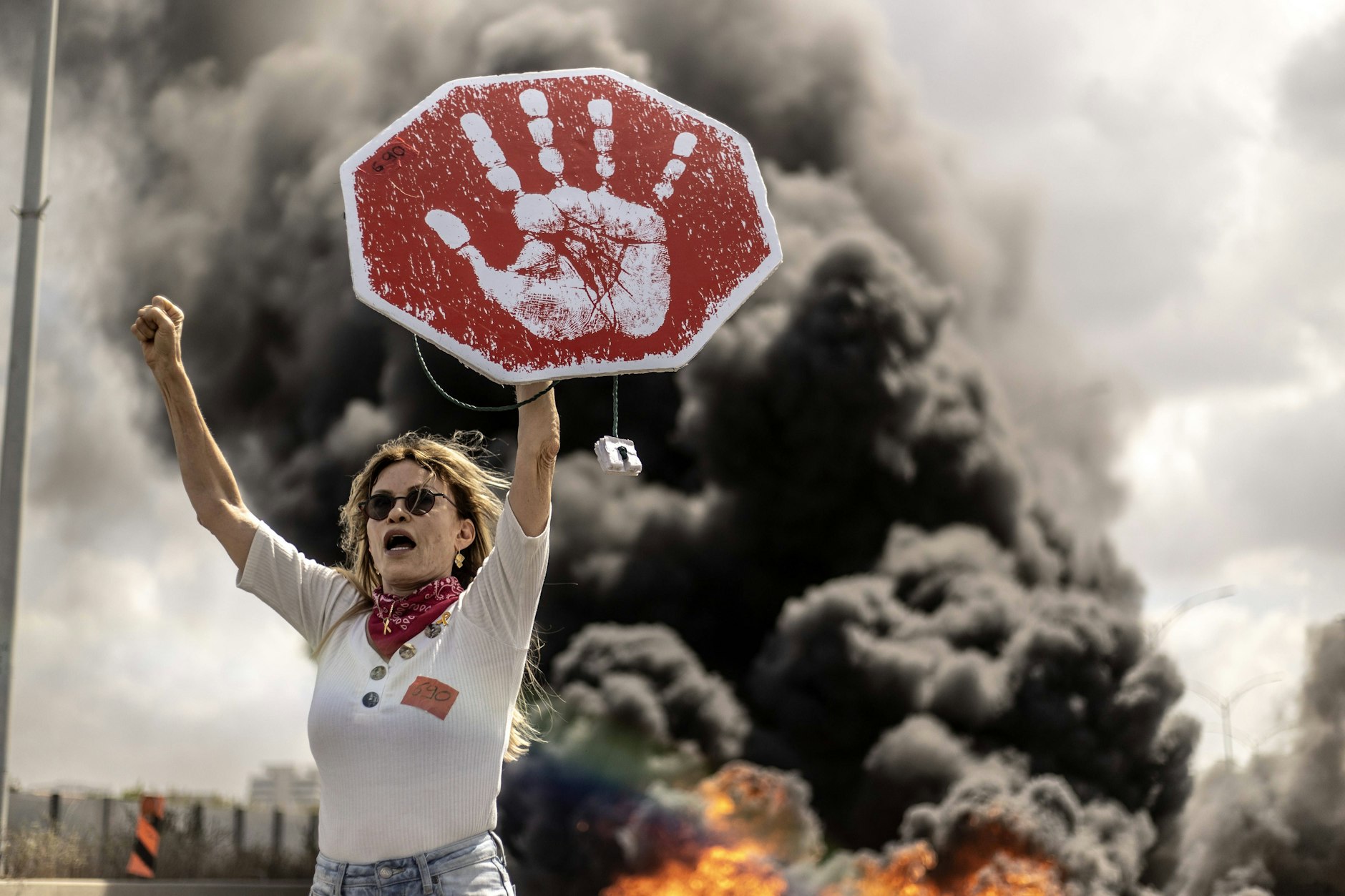 Israelische Demonstranten haben am Dienstag den Verkehr auf einigen Hauptstraßen lahmgelegt.