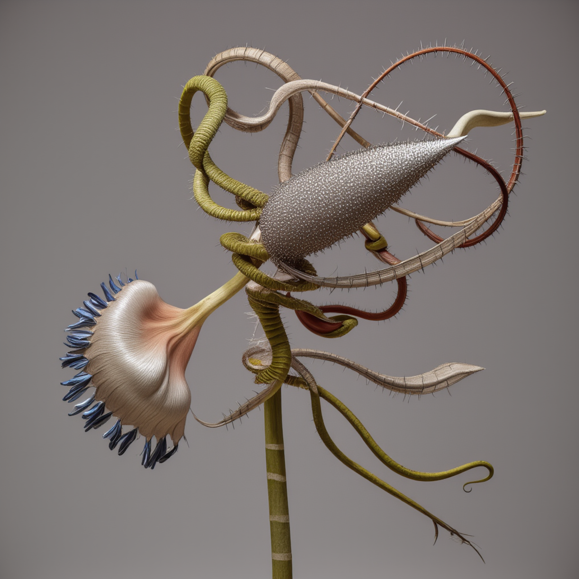 Algo está se mexendo: uma criatura vegetal híbrida do projeto digital “The Way of Flowers” ​​​​do coletivo de artistas COSSLUCID