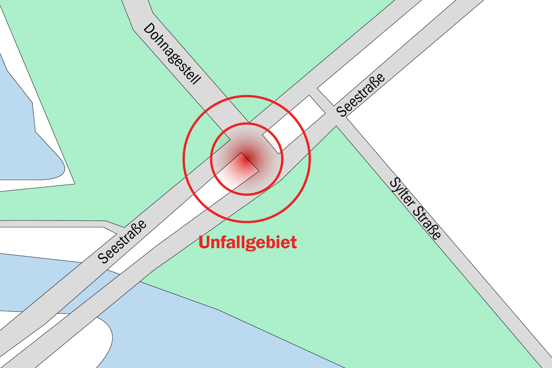 In der Seestraße kam es zu einem Unfall.
